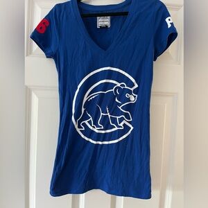 Victoria’s Secret Pink Blue Chicago Cubs V-Neck T-Shirt